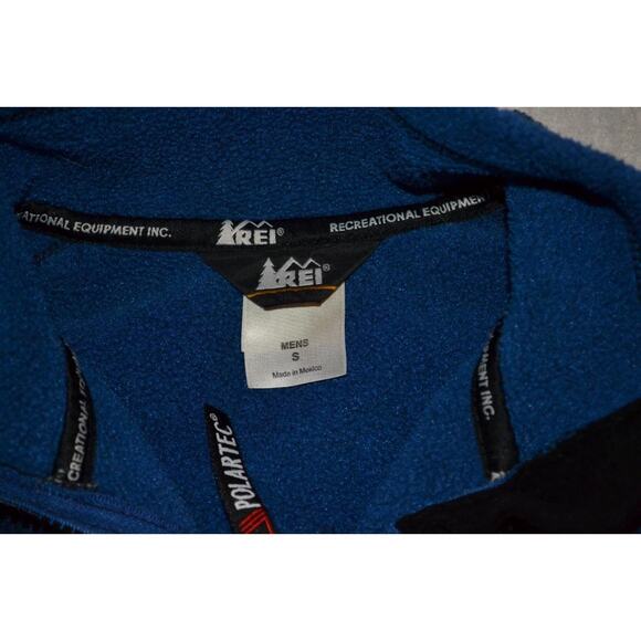 40661 REI Fleece Jacket Vest Polartec Blue Polyester Size Small Mens - Picture 7 of 8
